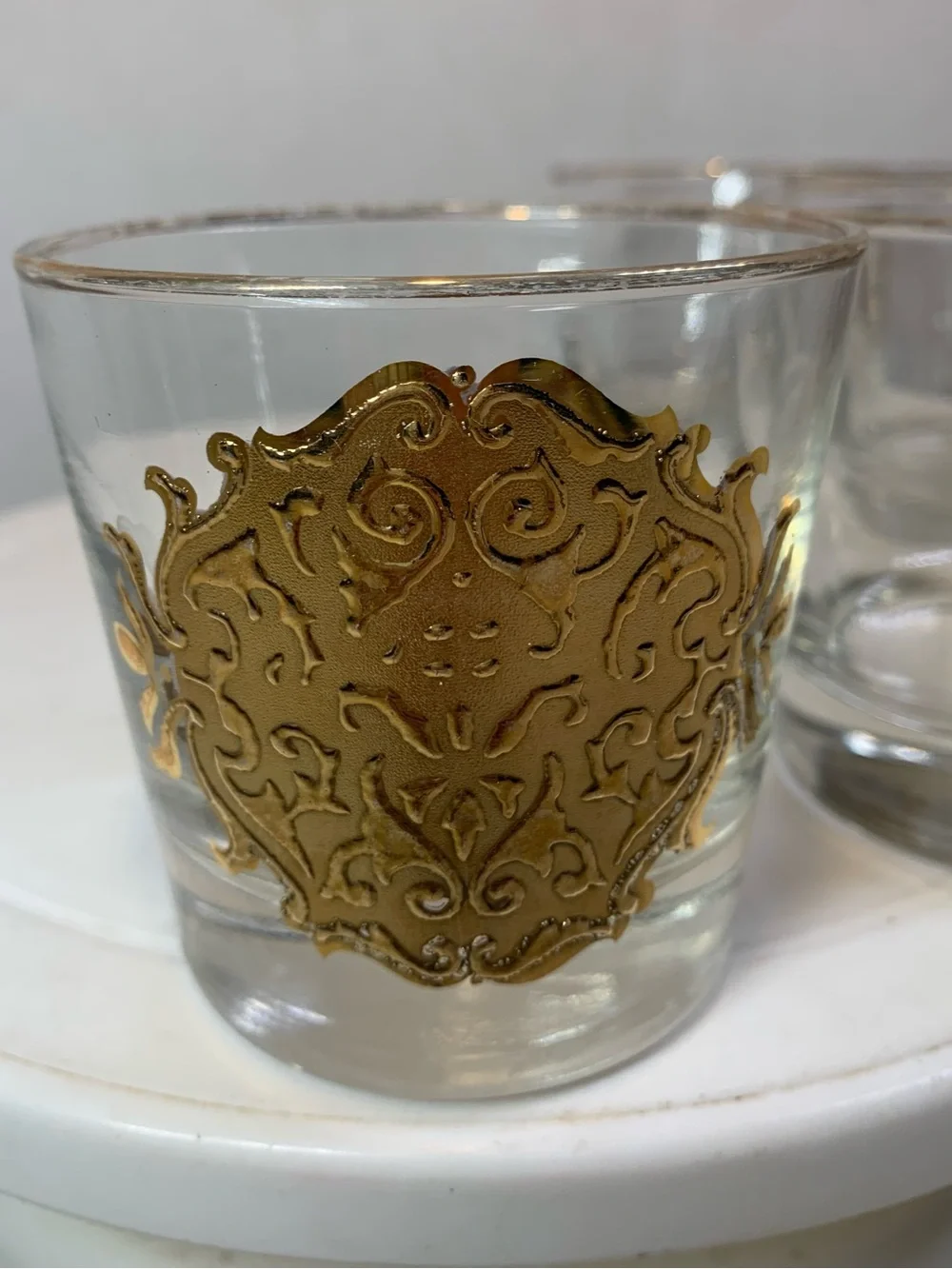 Vintage Libby’s “Opera” Gold Cocktail Glasses Set of 4.                3612